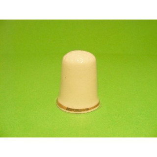 Porcelain Thimble with Your Own Photo and Text (Front) - Gold Rim
