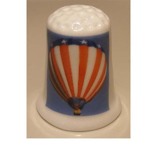 Luchtballon op een porselein vingerhoedje nr02