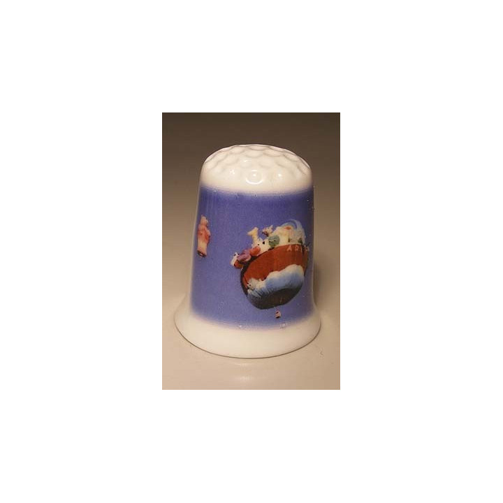 Luchtballon op een porselein vingerhoedje nr10