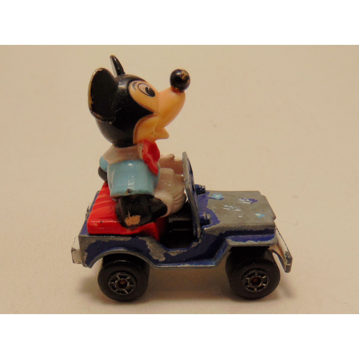 Mickey Mouse in een Jeep Willys Matchbox Walt Disney