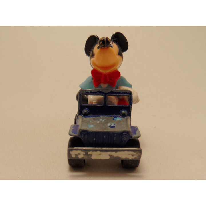 Mickey Mouse in een Jeep Willys Matchbox Walt Disney