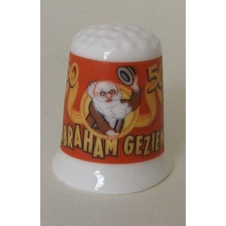 Abraham gezien op een porselein vingerhoedje