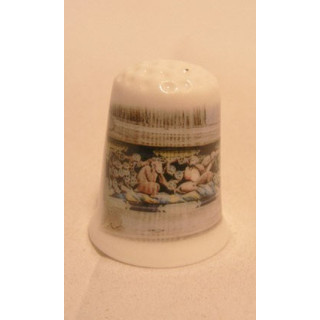 Horen zien zwijgen apen in Nikko in Japan vingerhoedje