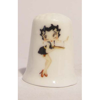 Betty Boop op een porselein vingerhoedje