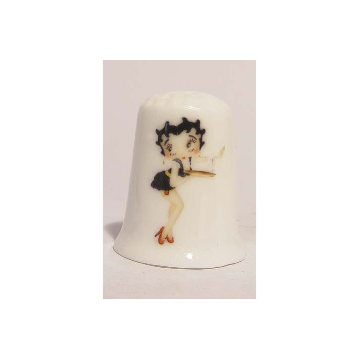 Betty Boop op een porselein vingerhoedje