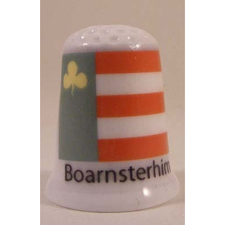 Boarnsterhim Nederlandse gemeentevlag op een porselein vingerhoedje