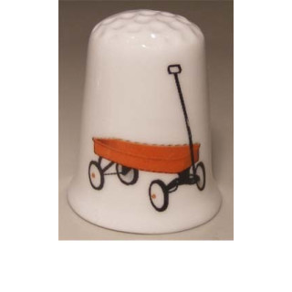 Kinder bolderkar tekening vingerhoedje