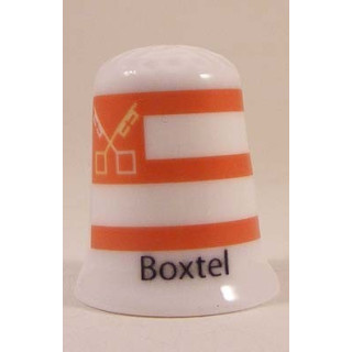Boxtel Nederlandse gemeentevlag op een porselein vingerhoedje