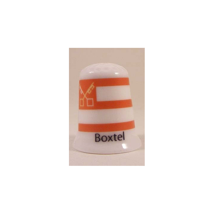 Boxtel Nederlandse gemeentevlag op een porselein vingerhoedje