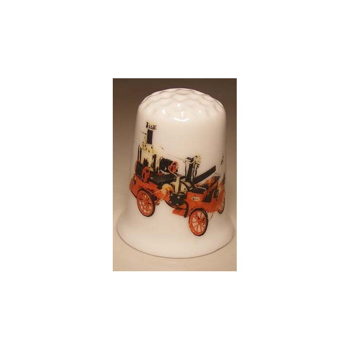 Oldtimer brandweerwagen op een vingerhoedje