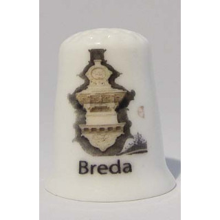 De Onze Lieve Vrouwekerk Epitaaf in Breda op een vingerhoedje