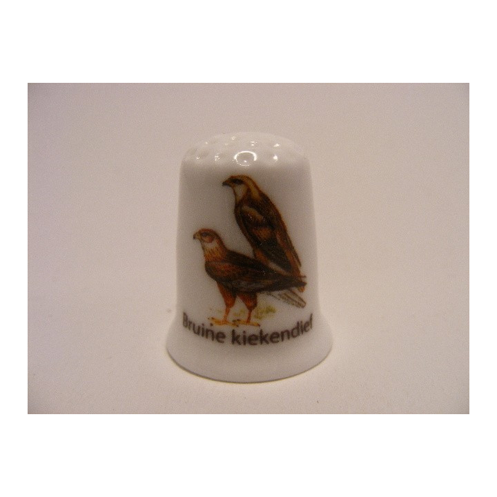 Bruine kiekendief vogel vingerhoedje