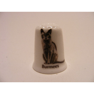 Burmees poes  getekend vingerhoedje