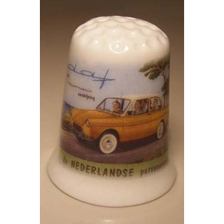 DAF 750 variomatic personenauto reclame op een vingerhoedje DAF 750 variomatic personenauto reclame op een vingerhoedje