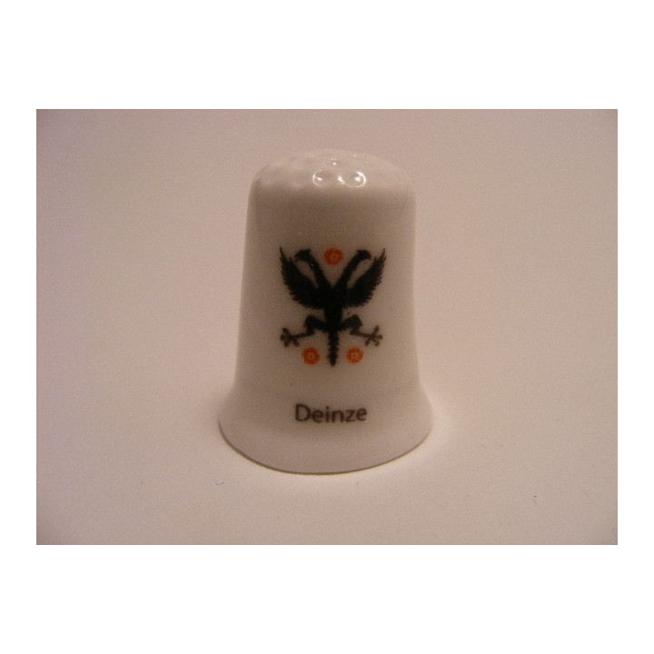 Deinze vlag Belgie op een porselein vingerhoedje