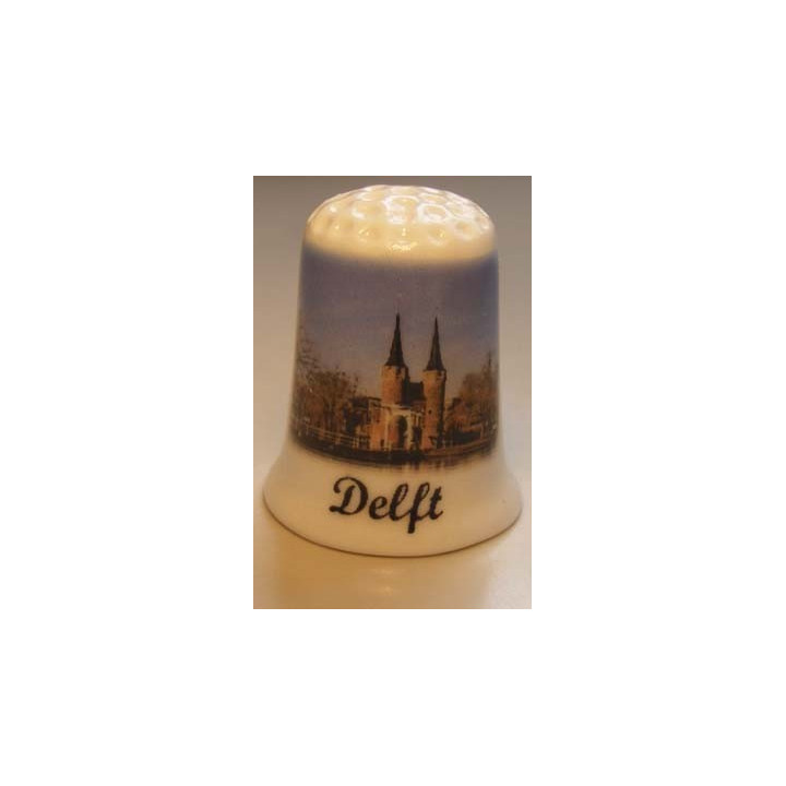 Delft op een porselein vingerhoedje