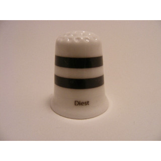 Diest vlag Belgie op een porselein vingerhoedje Diest vlag Belgie op een porselein vingerhoedje