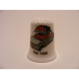 Fiat 1500 afbeelding op een porselein vingerhoedje