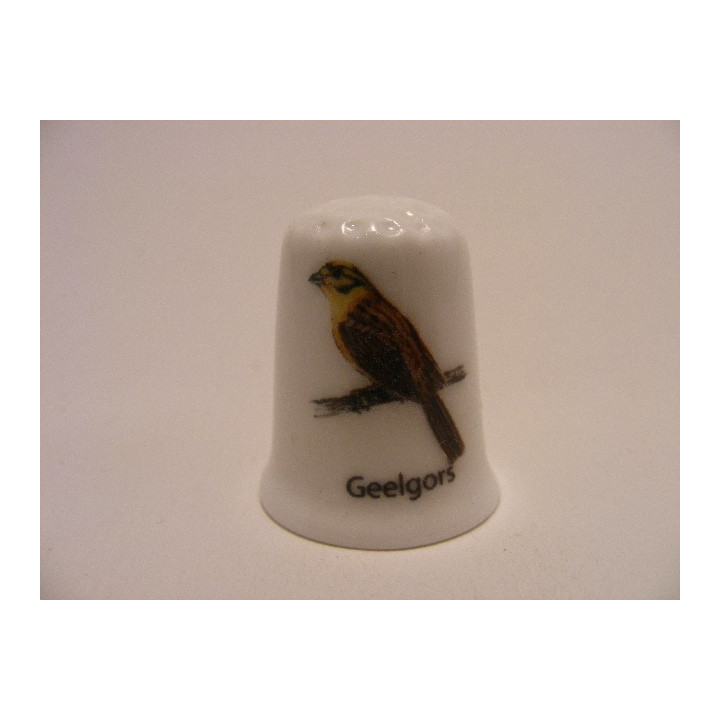 Geelgors zangvogel vingerhoedje