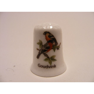 Goudvink zangvogel vingerhoedje