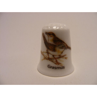 Grasmus zangvogel vingerhoedje