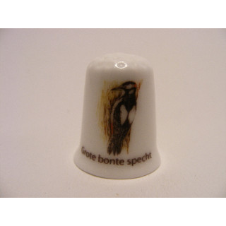 Grote bonte specht vogel vingerhoedje