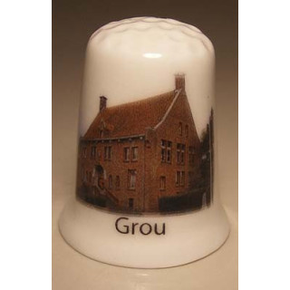 Grou Grouw in de gemeente Leeuwarden op een vingerhoedje Grou Grouw in de gemeente Leeuwarden op een vingerhoedje