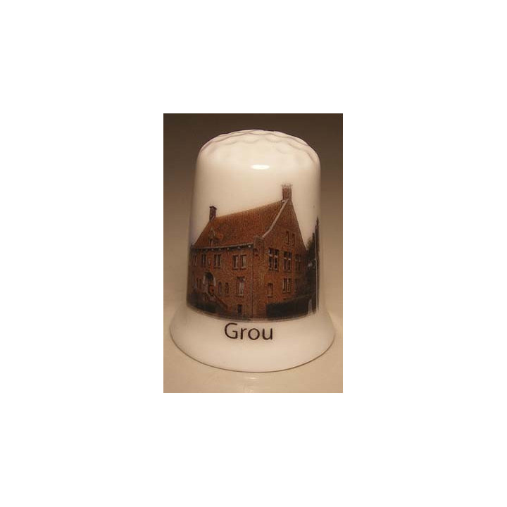 Grou Grouw in de gemeente Leeuwarden op een vingerhoedje Grou Grouw in de gemeente Leeuwarden op een vingerhoedje