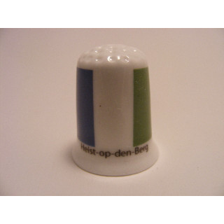 Heist-op-den-Berg vlag Belgie op een porselein vingerhoedje