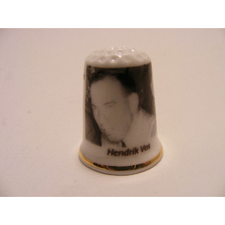 Hendrik Vos vingerhoedje met goud randje