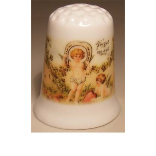 Hoefijzer met engel Valentijn vingerhoedje