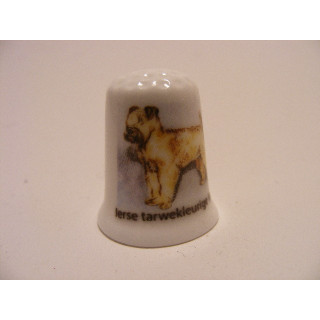 Ierse tarwekleurige terrier hond getekend vingerhoedje