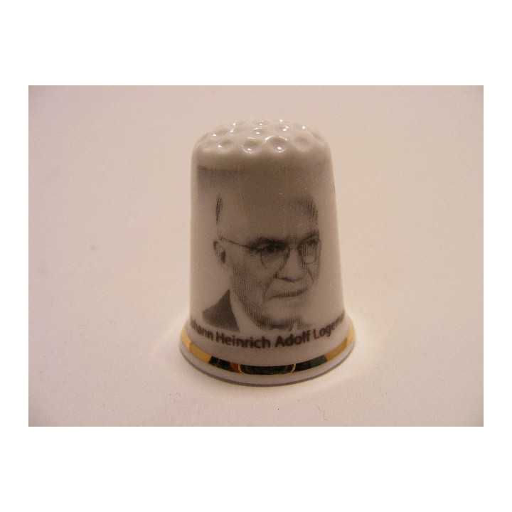 Johann Heinrich Kabinet Schermerhorn 1945-1946 vingerhoedje met goud randje Johann Heinrich Kabinet Schermerhorn 1945-1946 vingerhoedje met goud randje