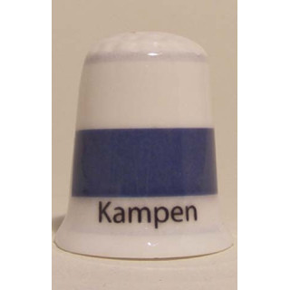 Kampen stadse dorpsvlag op een porselein vingerhoedje
