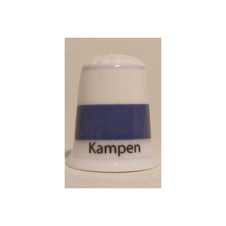 Kampen stadse dorpsvlag op een porselein vingerhoedje