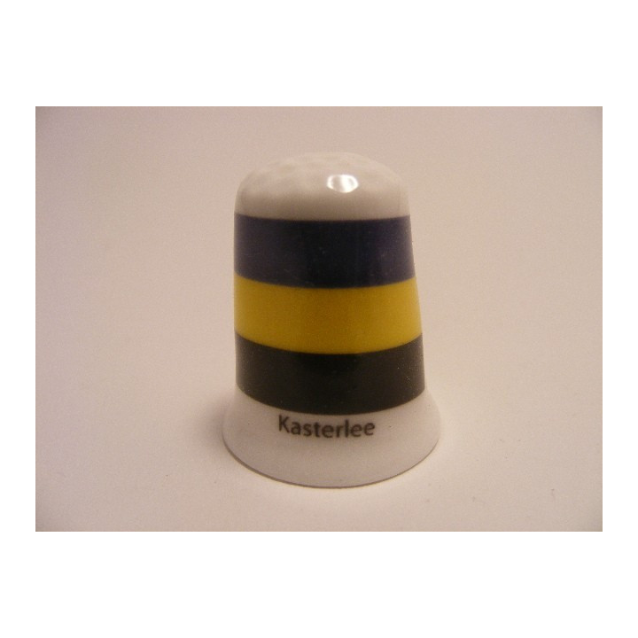 Kasterlee vlag Belgie op een porselein vingerhoedje