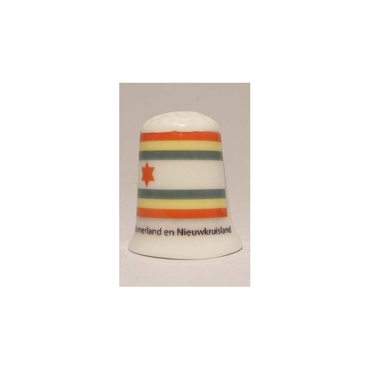 Kollumerland Nieuwkruisland gemeentevlag vingerhoedje Kollumerland Nieuwkruisland gemeentevlag vingerhoedje