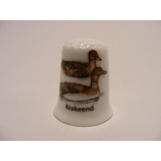 Krakeend watervogel vingerhoedje