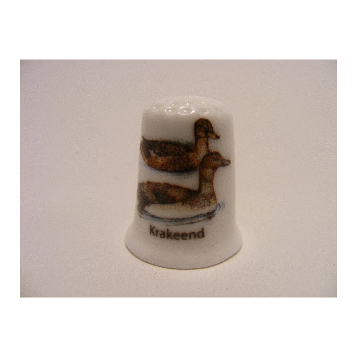 Krakeend watervogel vingerhoedje