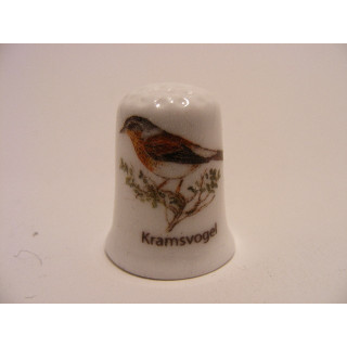 Kramsvogel zangvogel vingerhoedje