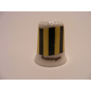 Kruiningen op een porselein vingerhoedje