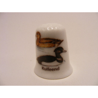 Kuifeend watervogel vingerhoedje