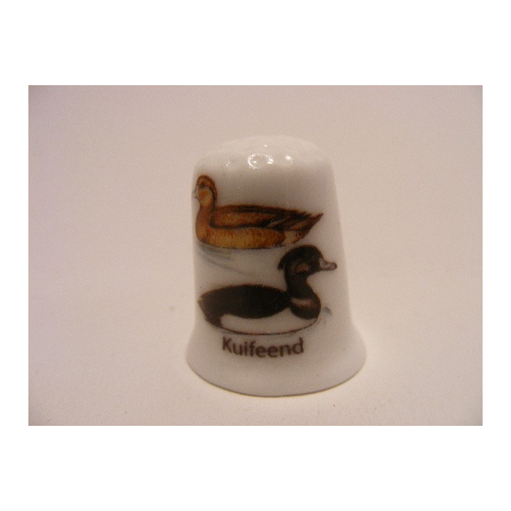 Kuifeend watervogel vingerhoedje