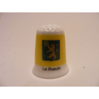 Le Roeulx gemeente vlag in Belgie vingerhoedje