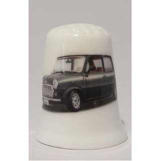 Mini Cooper foto op een porselein vingerhoedje