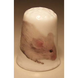 Witte muis vingerhoedje