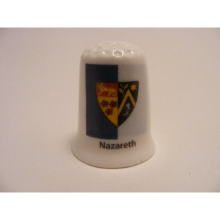 Nazareth vlag Belgie op een porselein vingerhoedje