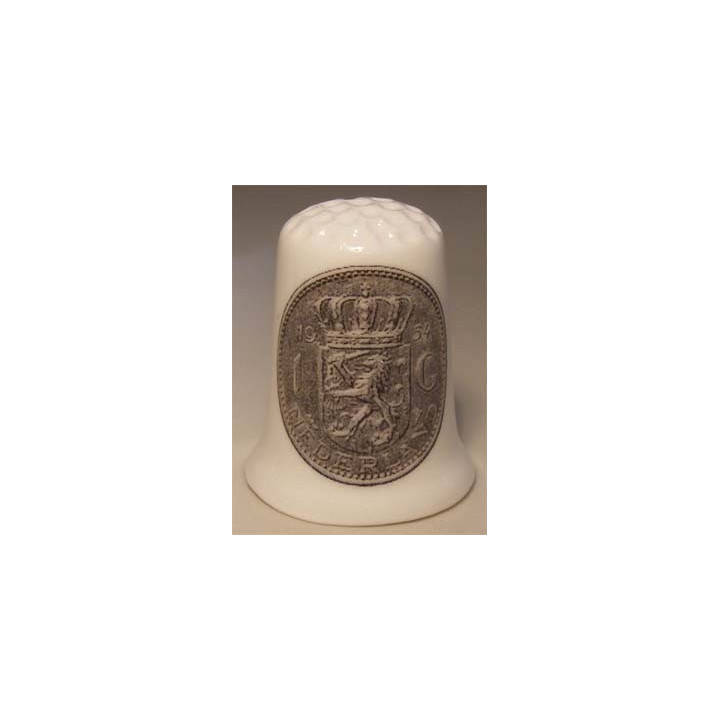 Nederlands geld piek 1 gulden vingerhoedje
