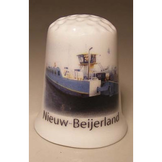 Nieuw Beijerland op een porselein vingerhoedje