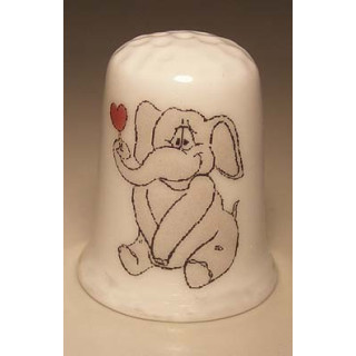 Verliefde olifant tekening vingerhoedje Verliefde olifant tekening vingerhoedje